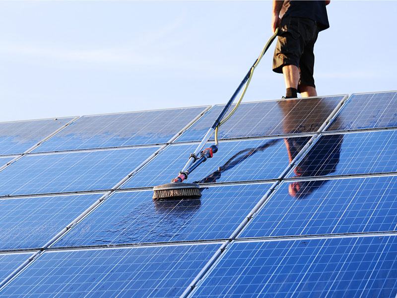 solar panel cleaning service by WA Vac Solutions